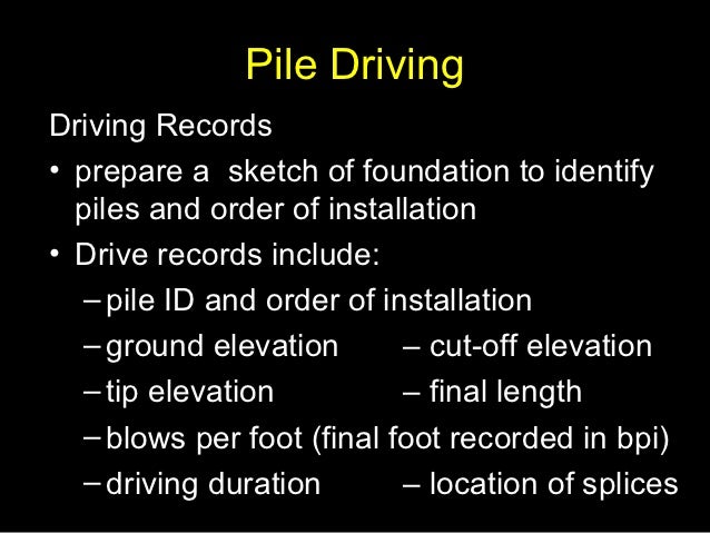Foundation notes