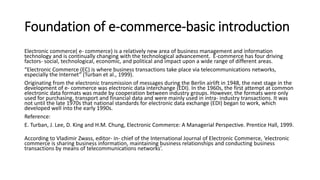Foundation of e- commerce-basic introduction | PPTX