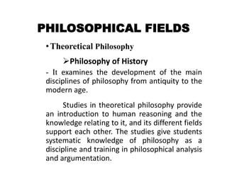 Foundation of education philosophical fields (theoretical & practical ...