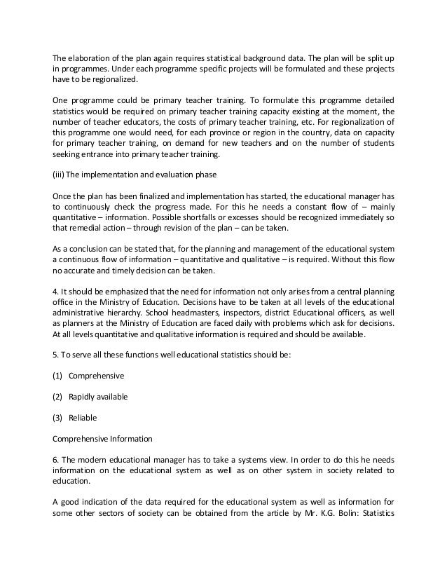 Foundation of educational planning