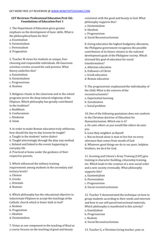 Foundation of education part 1 | PDF