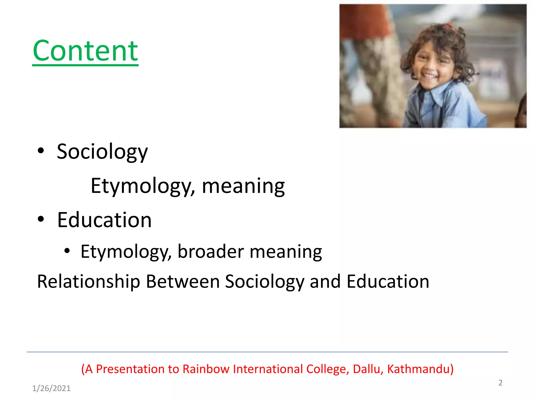 Relationship between sociology and education pptx