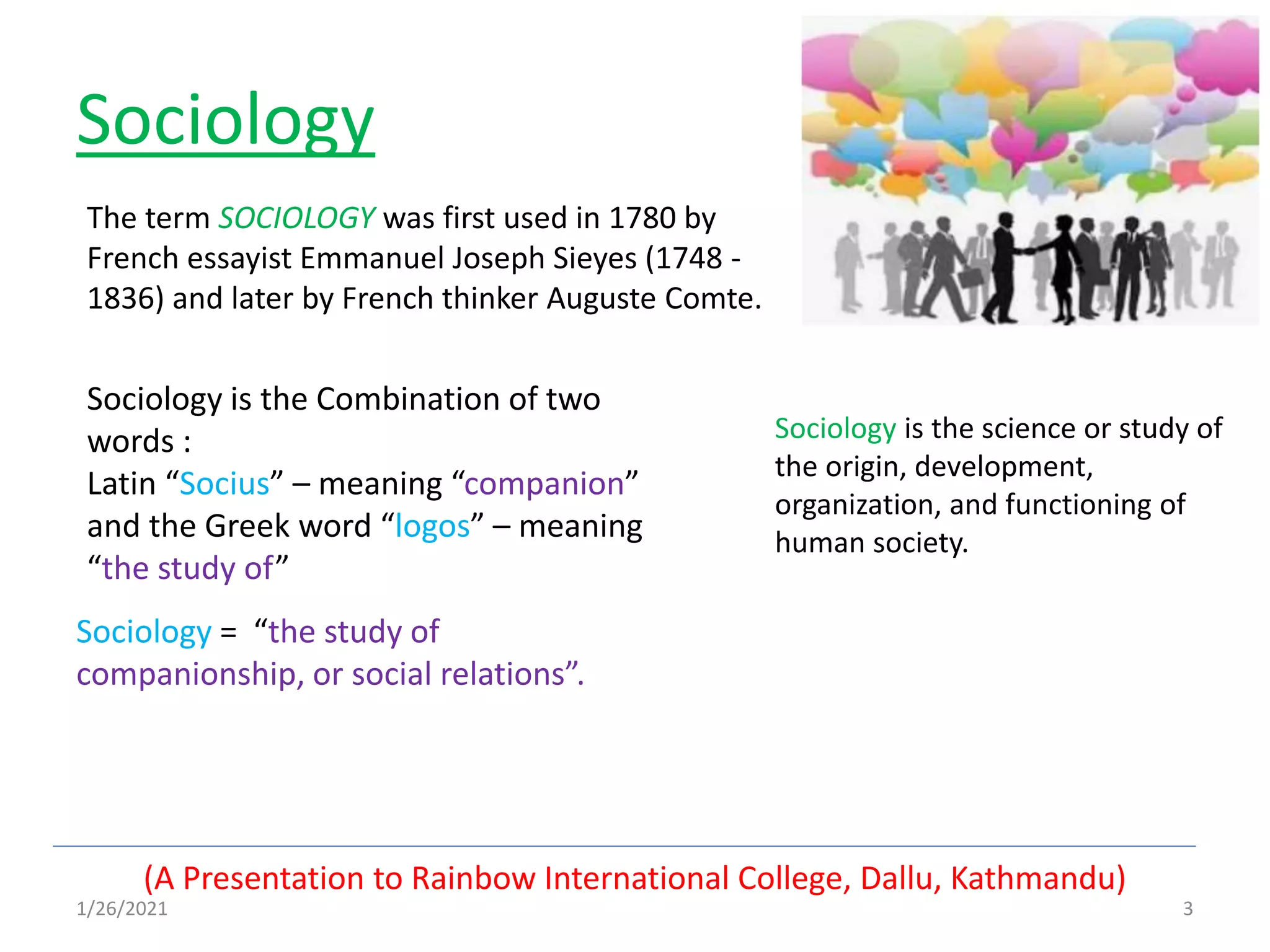 Relationship between sociology and education pptx