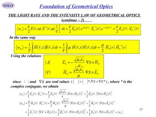 Foundation of geometrical optics | PPT