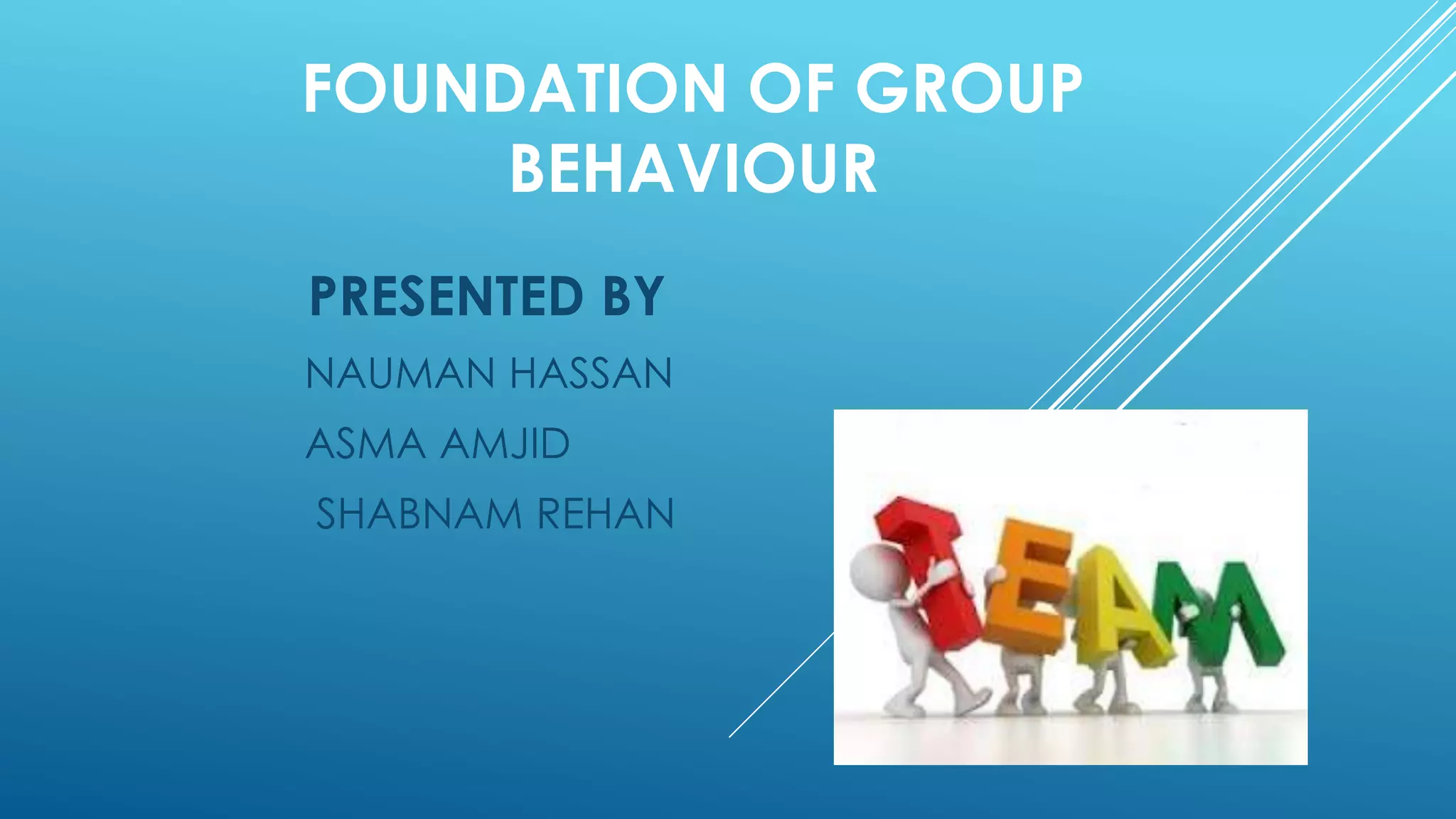 Foundation of group behaviour PPT
