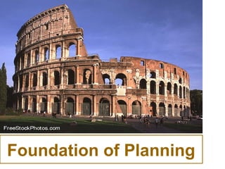 Foundation of Planning
 