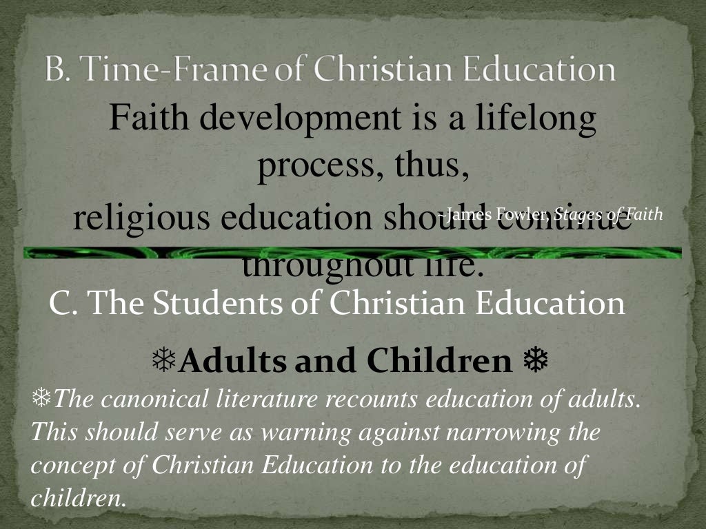 Foundation of Christian Education