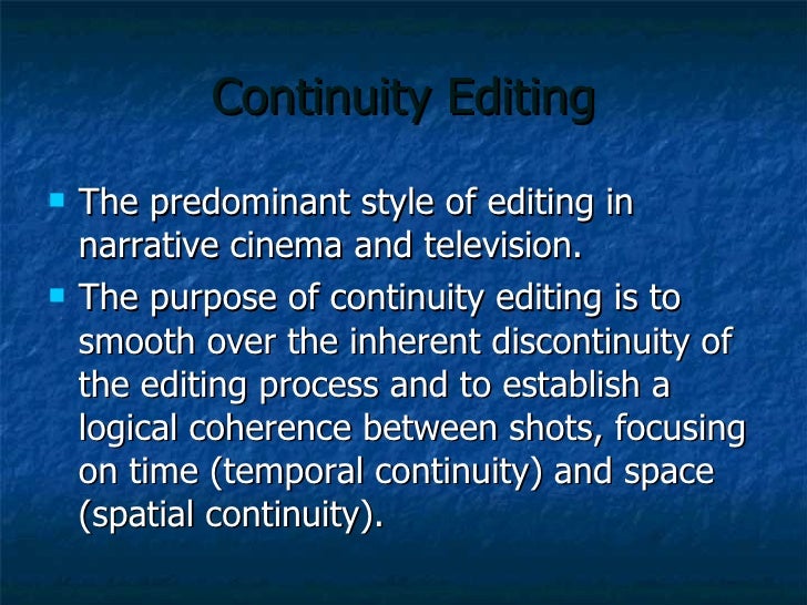 continuity editing