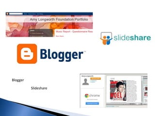 Blogger

          Slideshare
 