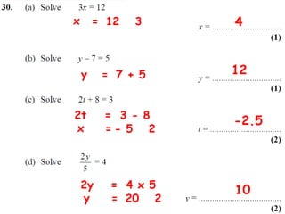 exercise (question 1) tutorial topic function ... Foundation revision notes | PPTX