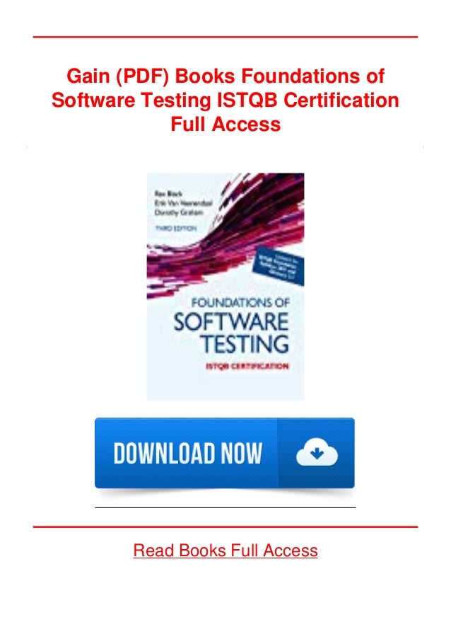 Gain Pdf Books Foundations Of Software Testing Istqb Certification