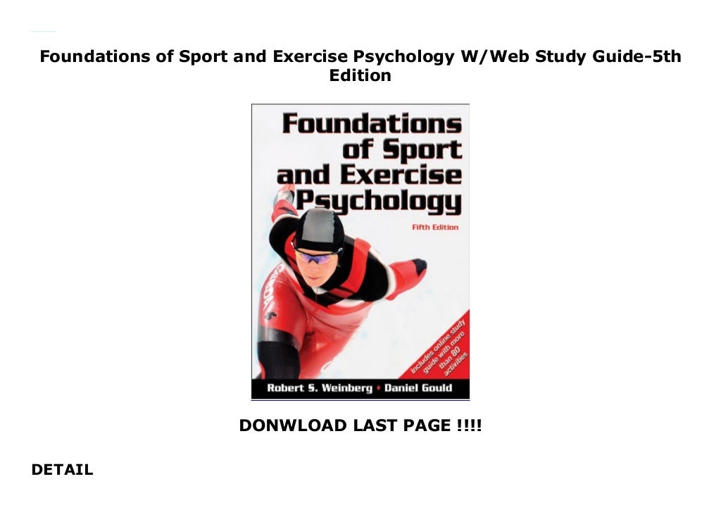 Foundations Of Sport And Exercise Psychology Wweb Study Guide 5th Ed