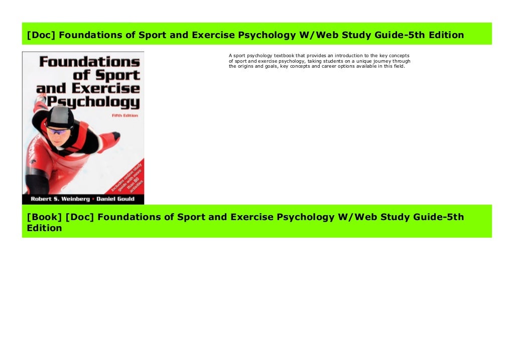 [Doc] Foundations of Sport and Exercise Psychology W/Web Study Guide-…