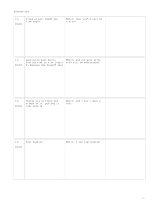 Foundations 2 MV script draft 2 Lola Morris | PDF