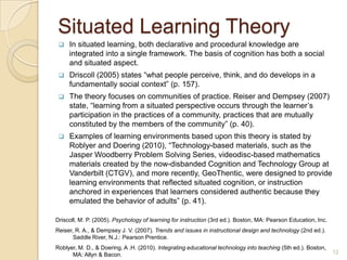 Section 1:  Psychological Foundation Theories and Models Constructivism