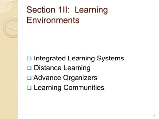  Anglin (1995) describes “the concept of constructionism (now called constructivism) was first proposed by Bruner in the mid-1960s and builds on earlier ideas of Piaget. Basically, it holds that the learner rather than the teacher are more important than instruction that originates from the teacher” (p. 41).