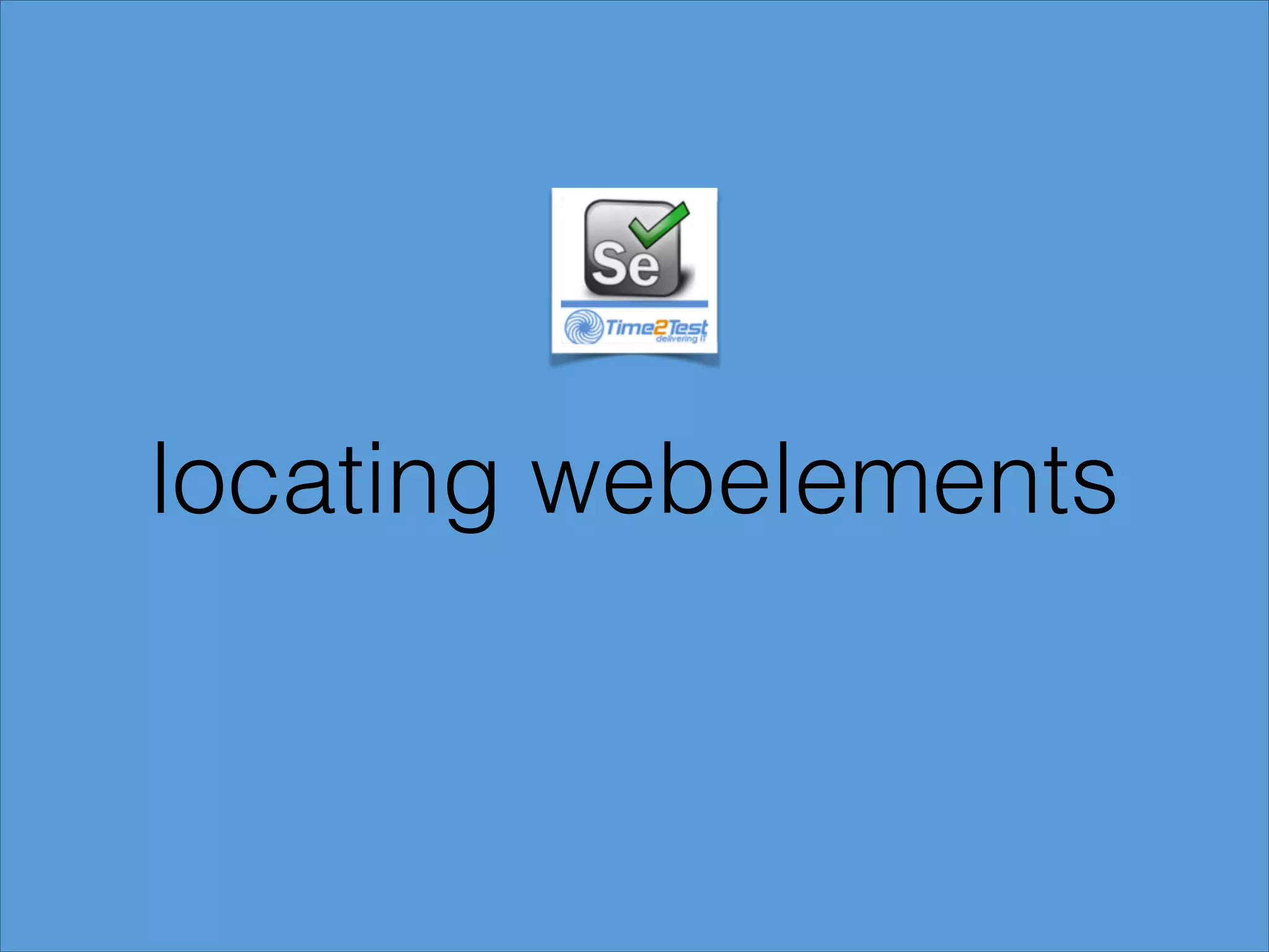 locating webelements

 