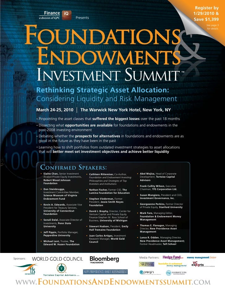 "The Foundations & Endowments Investment Summit