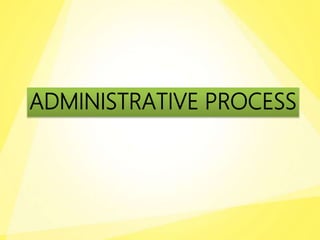 ADMINISTRATIVE PROCESS
 