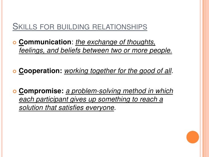 Foundations of a healthy relationship[1]