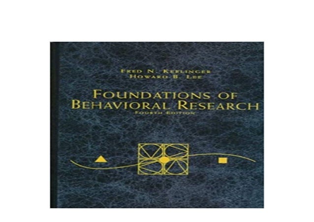  P D F EPUB Library Foundations Of Behavioral Research PSY 200 300 Quantitative Methods In 