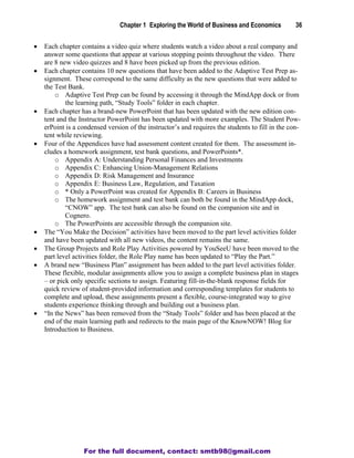Powerpoint Intro Slide Branded Answers to Exercises: Foundations of Business 6th Edition by Pride and ...