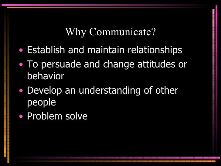 Foundations of communication