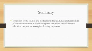Foundations of distance education | PPTX