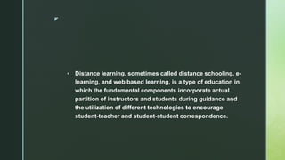 Foundations of distance education | PPTX