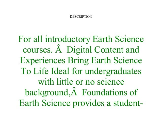 Lutgens, Tarbuck & Tasa, Foundations of Earth Science, 8th Edition | Pearson foundations of earth science 8th edition pdf download
