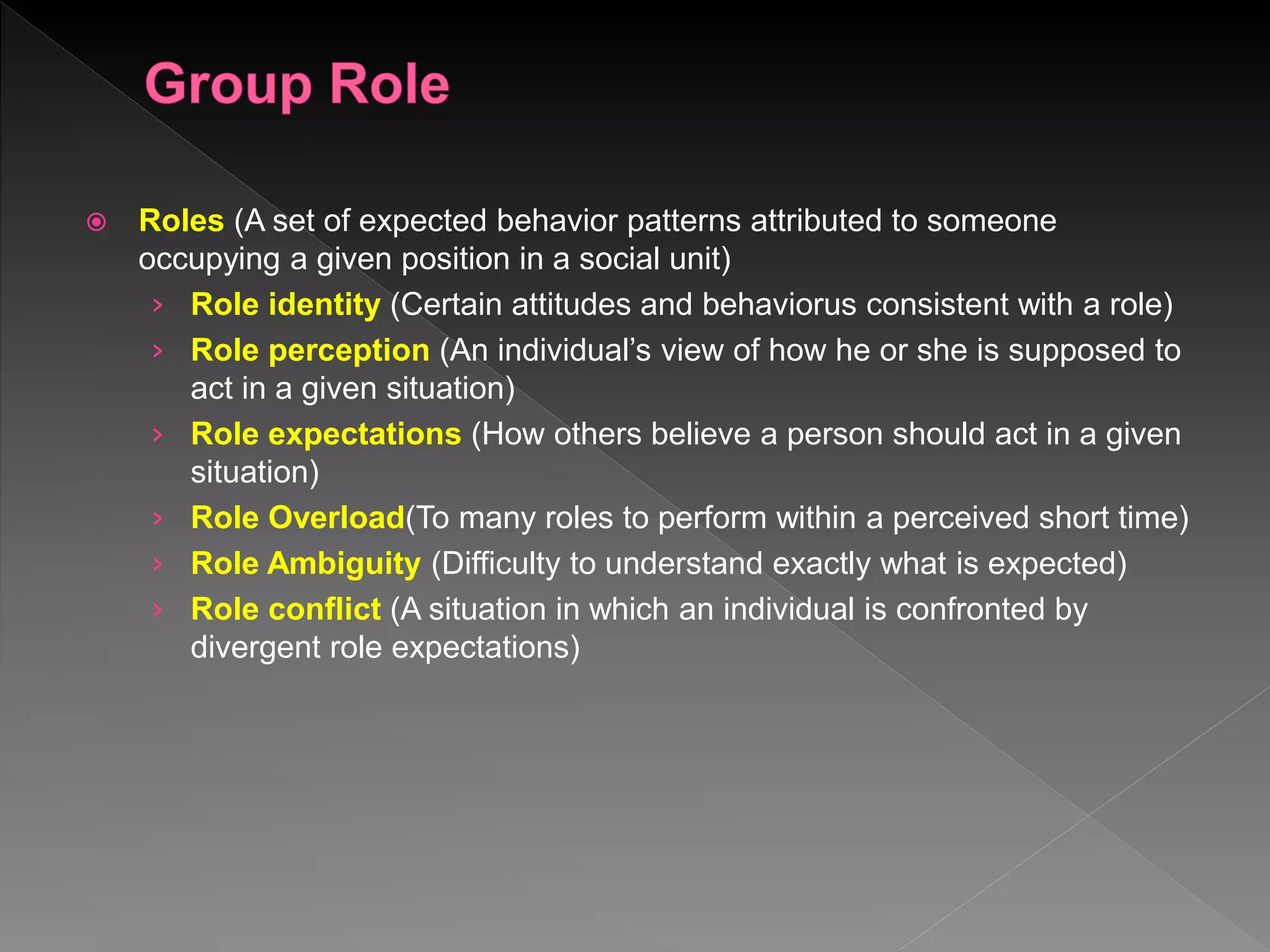 Perso Rolo Foundations of group behaviour | PPTX