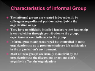Foundations of group behaviour