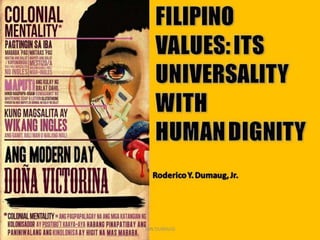 FOUNDATIONS OF PHILIPPINE POLITICS AND GOVERNMENT: FILIPINO VALUES