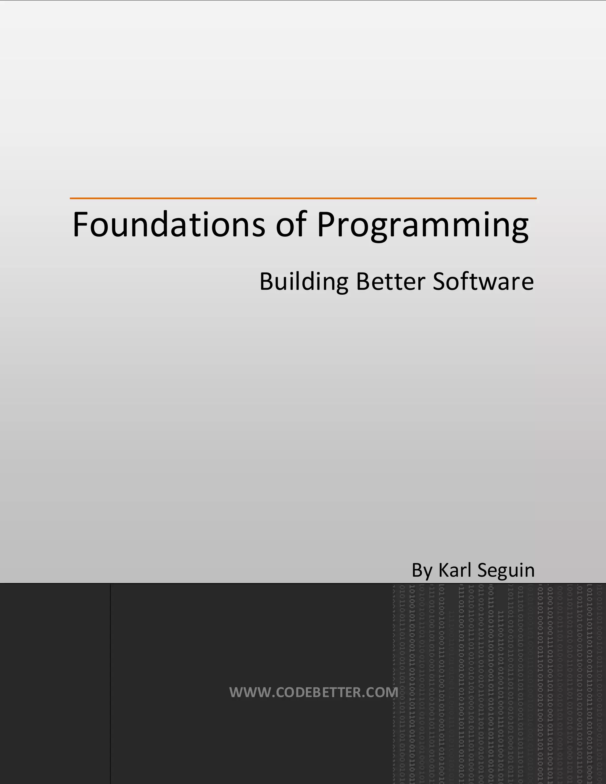Foundations of programming | PDF