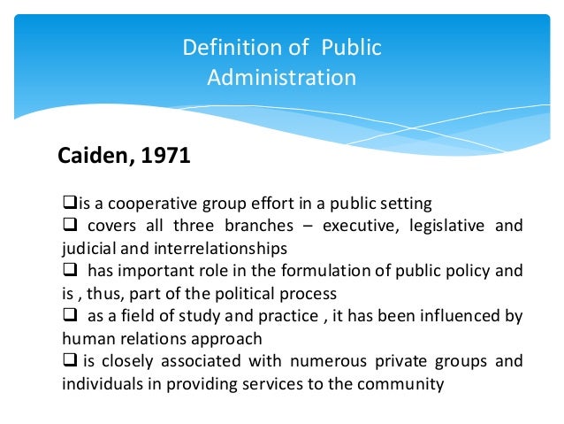 public administration definition