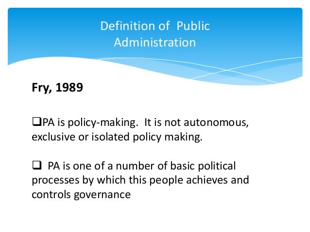 public administration definition