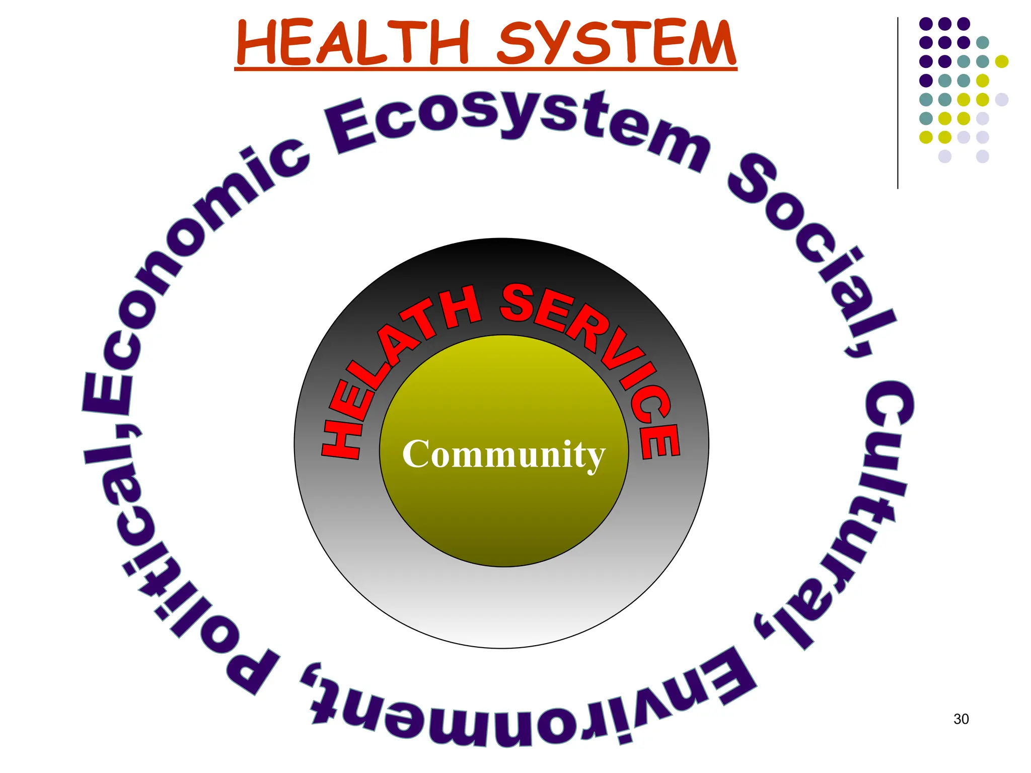 30
HEALTH SYSTEM
Community
 