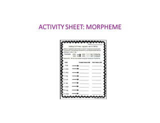 ACTIVITY	SHEET:	MORPHEME
 