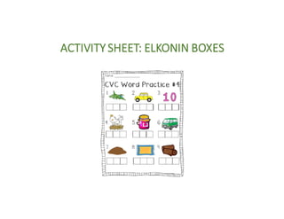 ACTIVITY	SHEET:	ELKONIN	BOXES
 