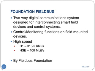 Understanding about Foundationtm fieldbus | PPT