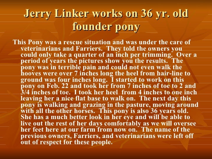 Founder Pony