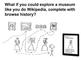 What if you could explore a museum
like you do Wikipedia, complete with
browse history?
 