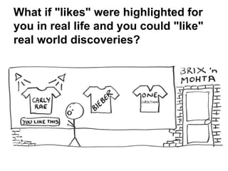 What if "likes" were highlighted for
you in real life and you could "like"
real world discoveries?
 