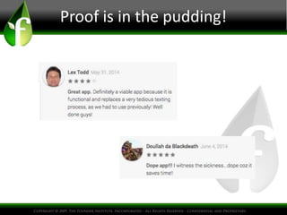 Proof is in the pudding!
 