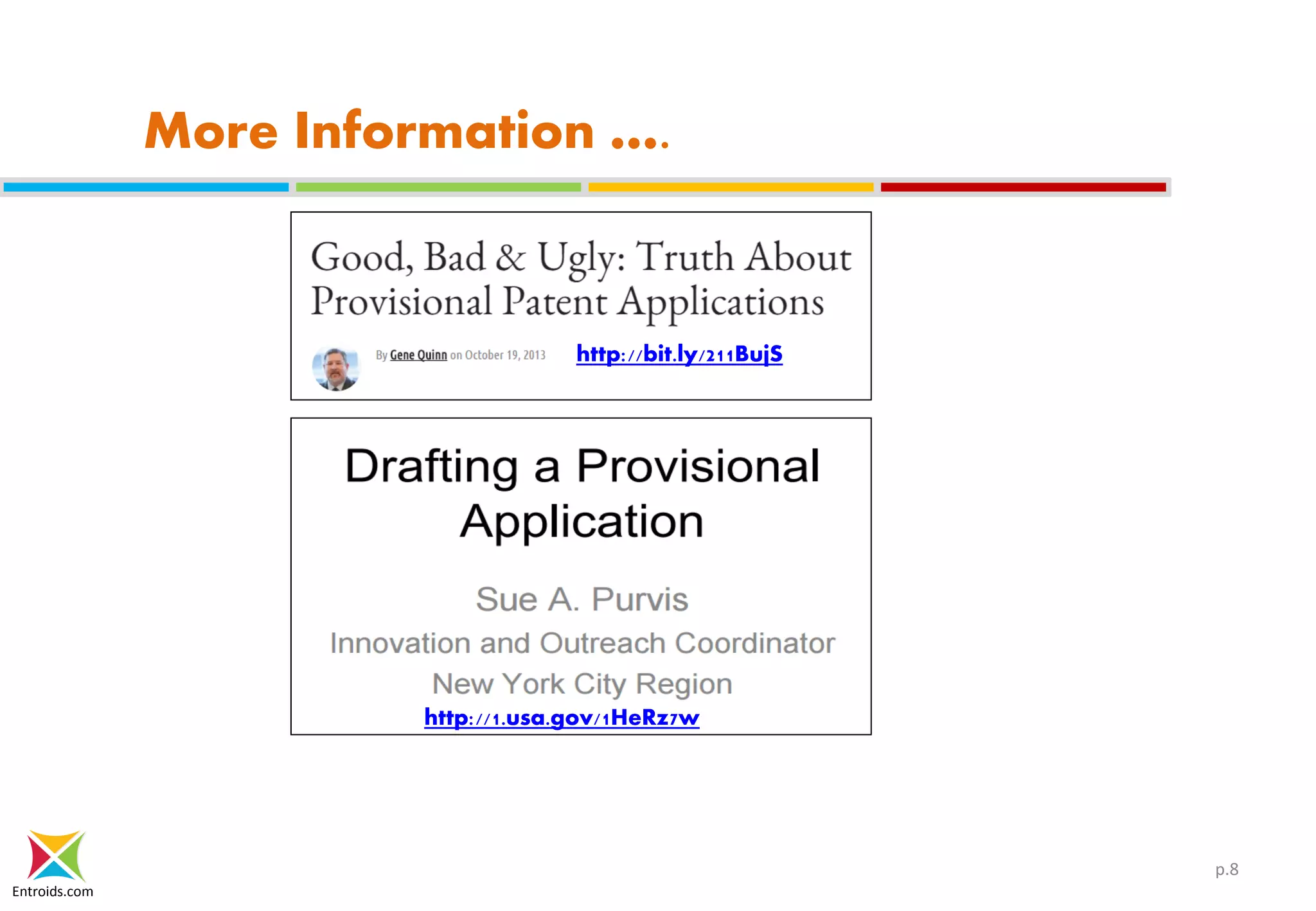 Entroids.com
More Information ….
http://bit.ly/211BujS
http://1.usa.gov/1HeRz7w
p.8
 
