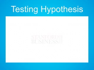 Testing Hypothesis
 