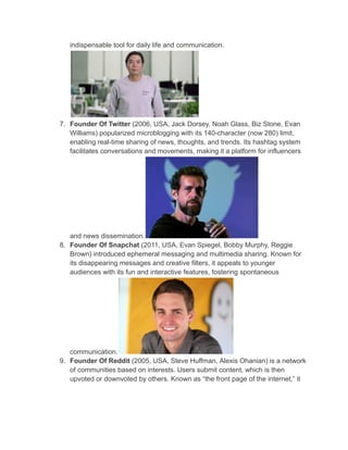 Founders Of Digital World Social Media.. | PDF