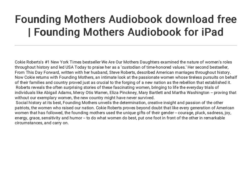 founding mothers book review founding mothers book review