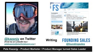 Founding Sales Decks - Content Management and Deployment
Content Management and Deployment: Janky PPT Github; Clearslide / Docsend; Deck for Presenting, Deck for sending
https://twitter.com/foundingsales
 