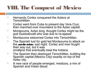 Spanish Aztec Mix Founding the new nation | PPT